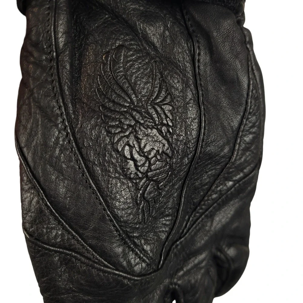 Harley Davidson Womens Gloves Bundle Leather Fingerless Fleece L & XL Black EUC